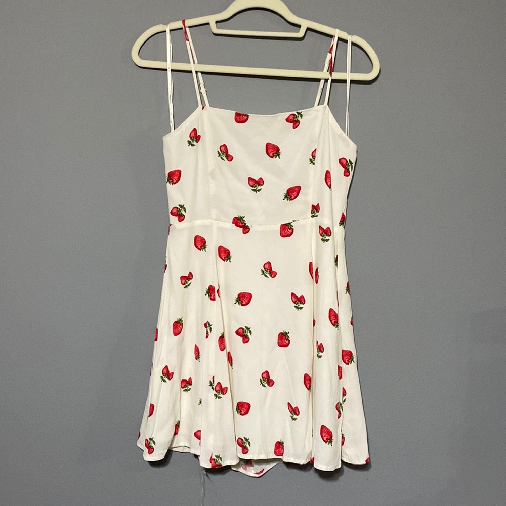 Forever 21 White Strawberry SunDress